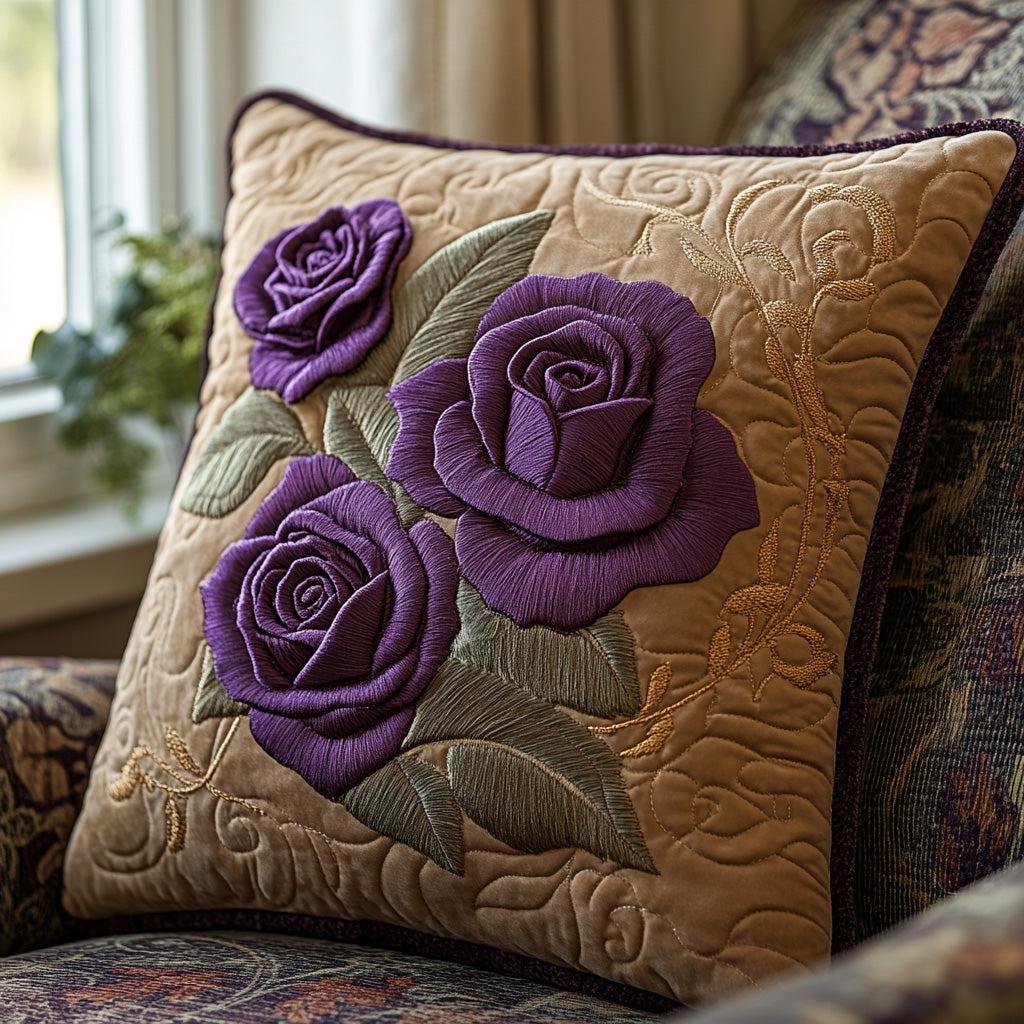 Violet Garden Quilted Pillow Case Best Cool Pillow Cases Presents For Flower Lovers