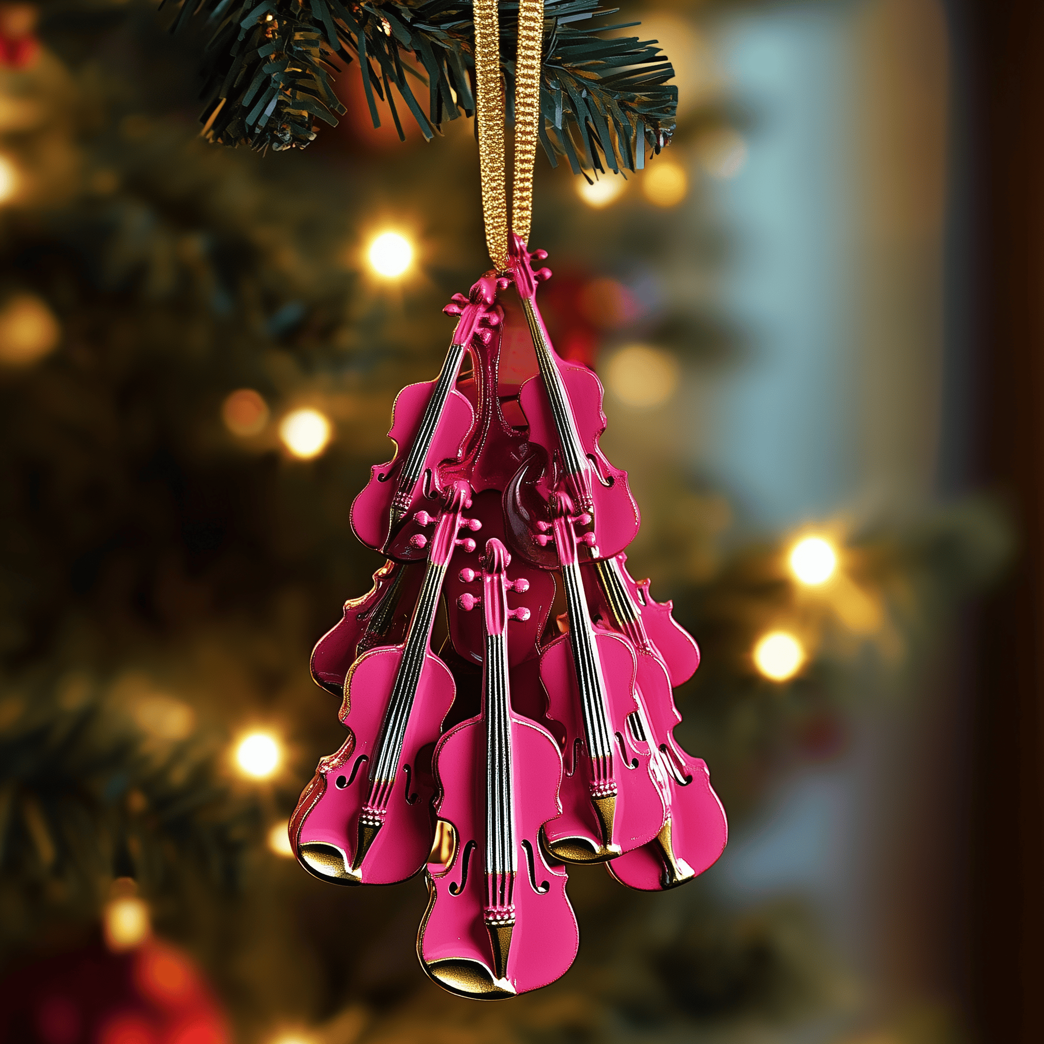 Violin Concert Mica Ornament Celebrate Togetherness with Family-Themed Ornaments