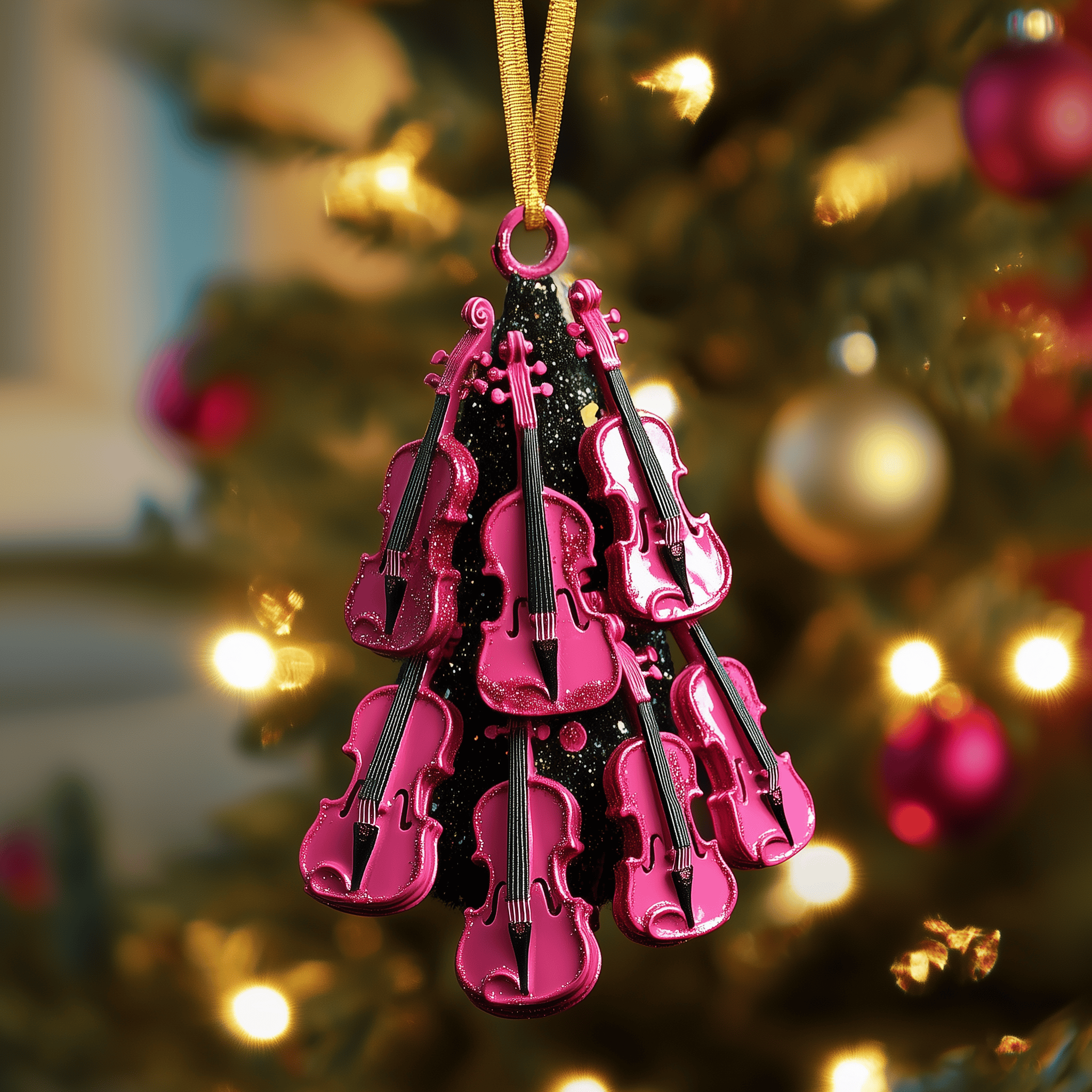 Violin Concert Mica Ornament Feel Closer to Family with Ornaments That Tell Your Story