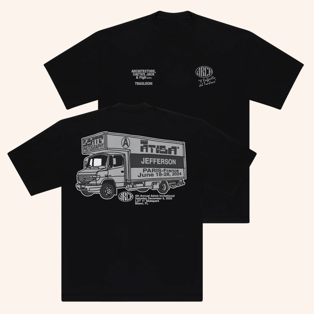 Virgil Abloh Archive Merch CJ X Arch Traslochi T-Shirt Gift Ideas For Dad