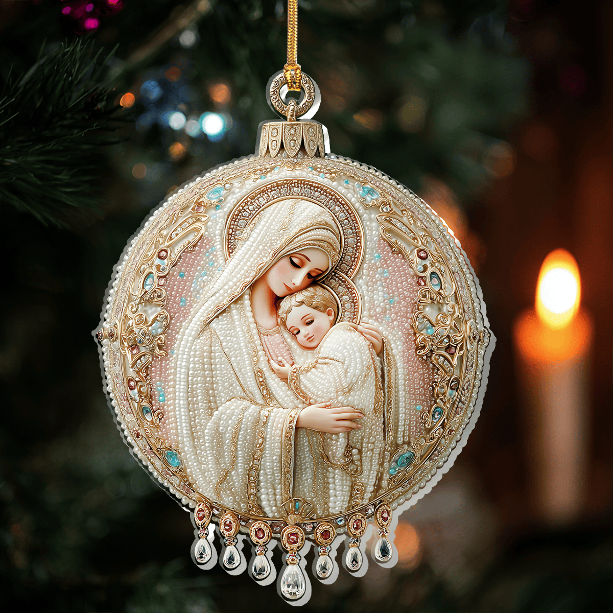 Virgin Mary And Baby Jesus Christmas Ornament Christian Keepsake Xmas Gifts Ideas