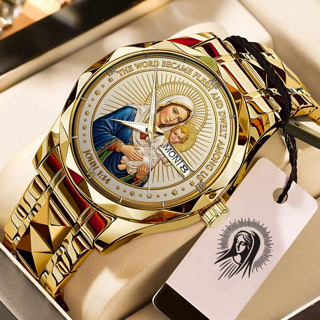 Virgin Mary Watch The Word Became Flesh And Dwelt Among Us Watch Christian Christmas Presents