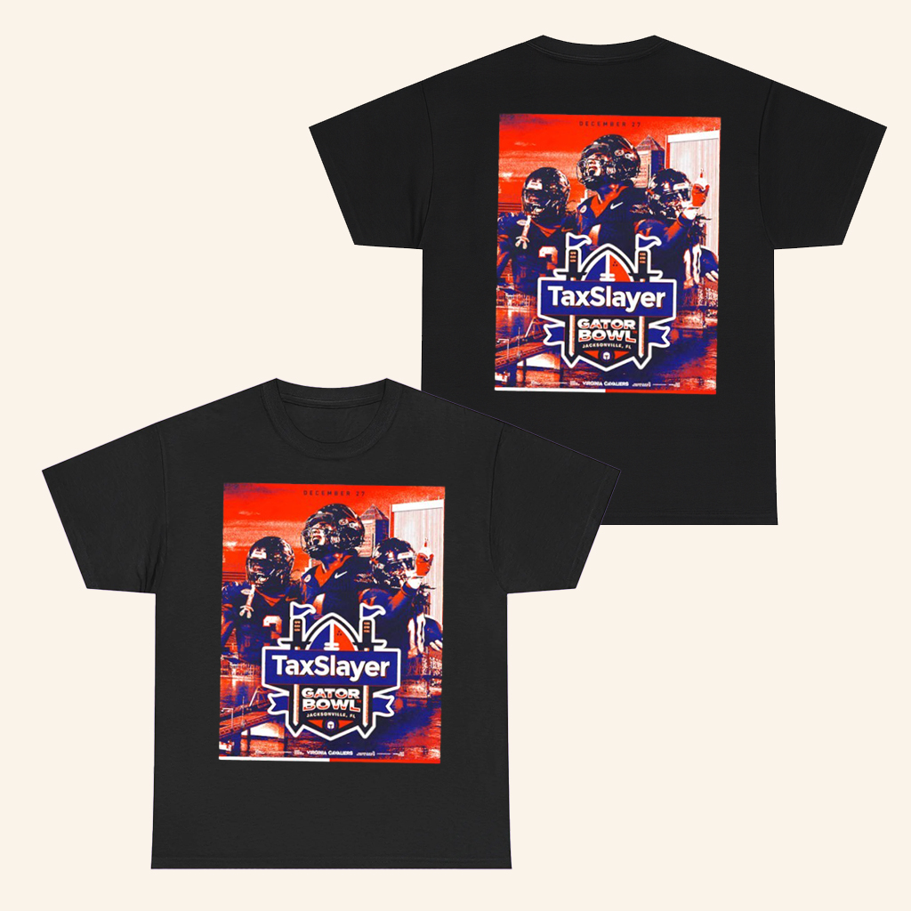 Virginia Football 2025 Taxslayer Gator Bowl Poster T-Shirt Virginia Football Merch Fan Gifts Virginia Football 2025 Taxslayer Gator Bowl Poster T-Shirt Virginia Football Merch Fan Gifts