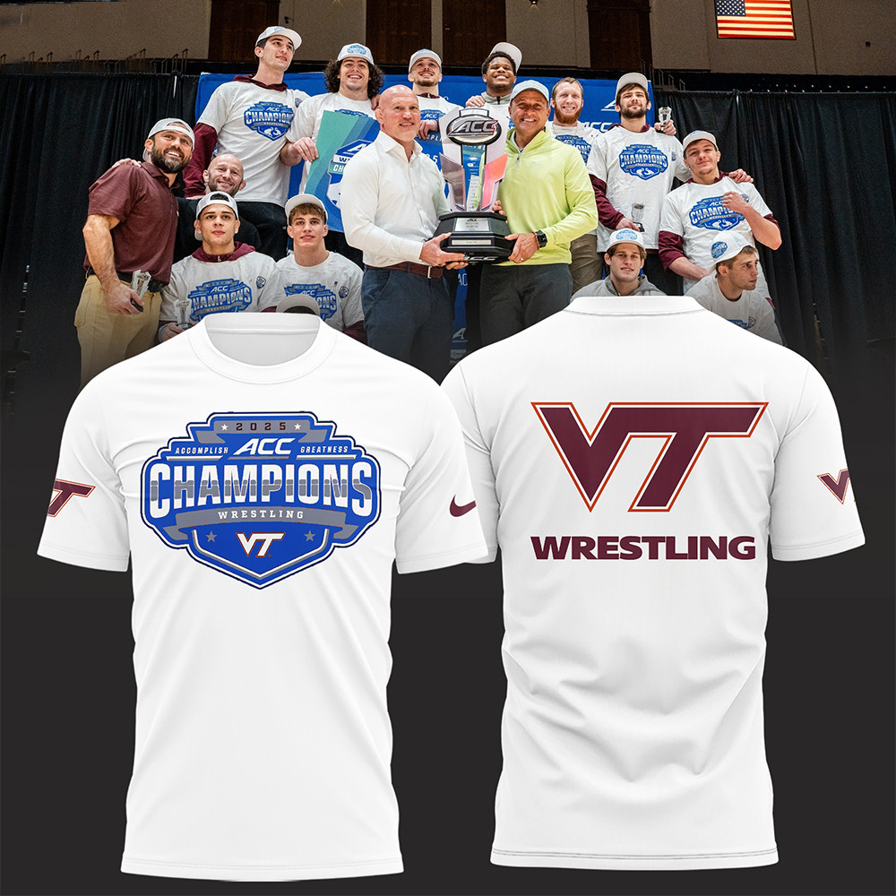 Virginia Tech Hokies 2025 ACC Wrestling Champions Shirt VT Hokies Fan Merch Best Gifts