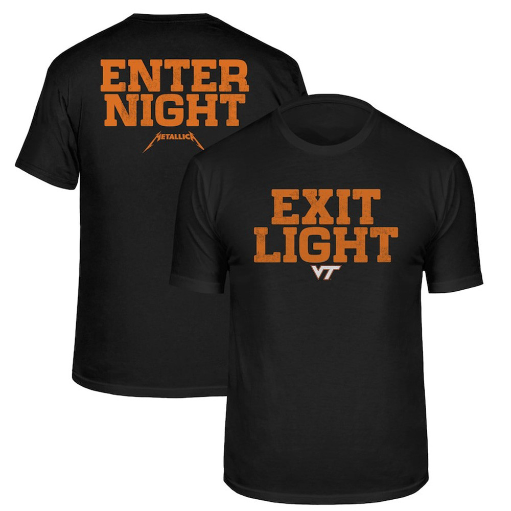 Virginia Tech Hokies Metallica Shirt Enter Night Exit Light Metallica M72 Tour Merch Items