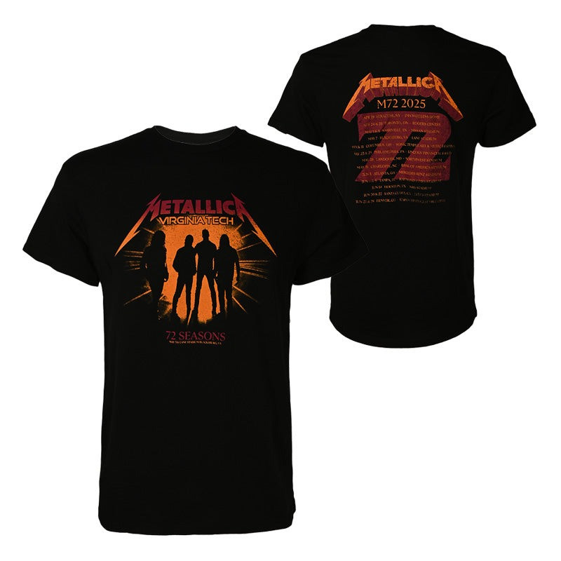 Virginia Tech Metallica Concert 72 Schedule Shirt Tour Merch Apparel Great Gifts For Fans