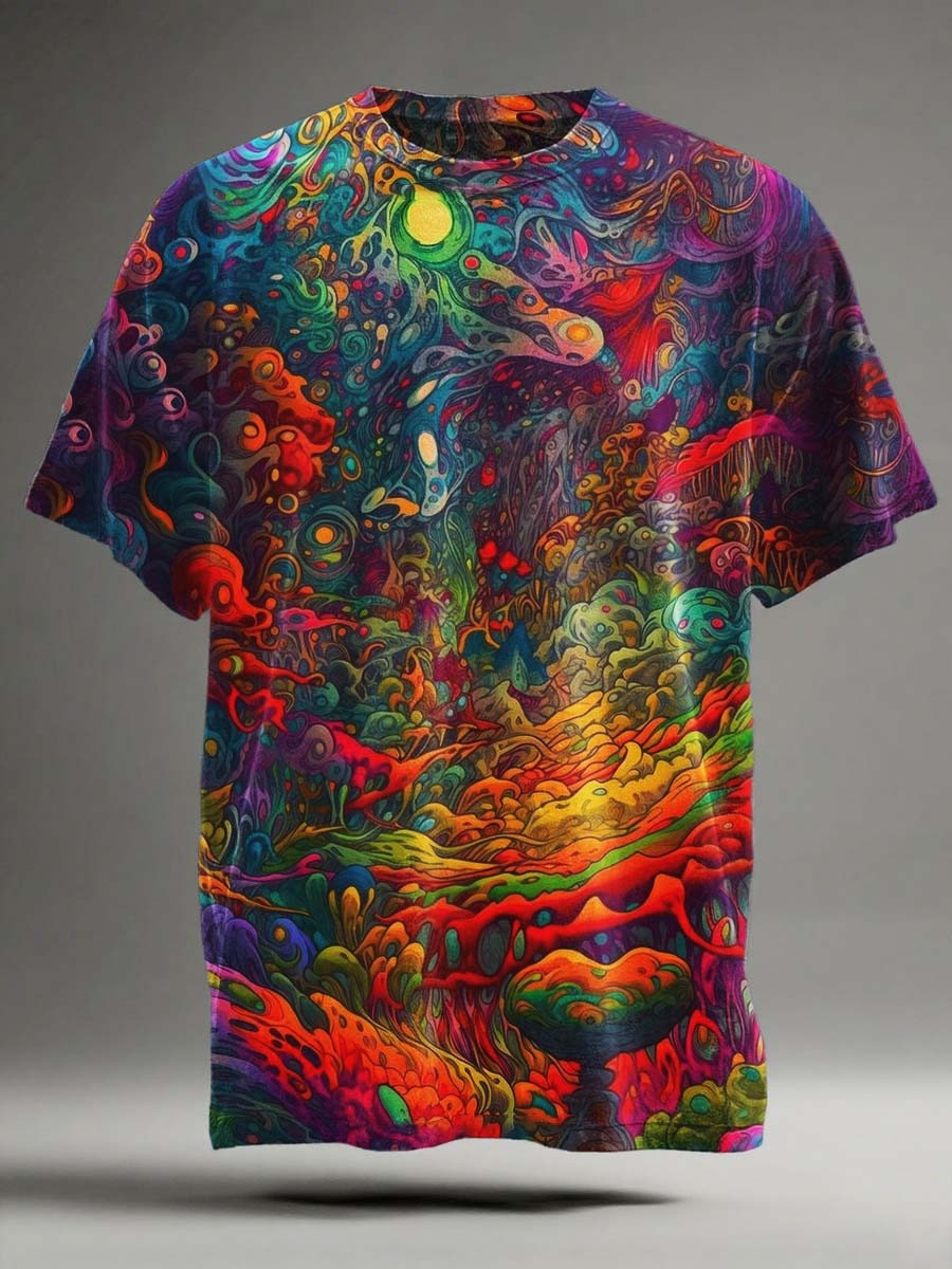 Visionary Cosmic T-Shirt Colorful Psychedelic Trippy Presents For Friends