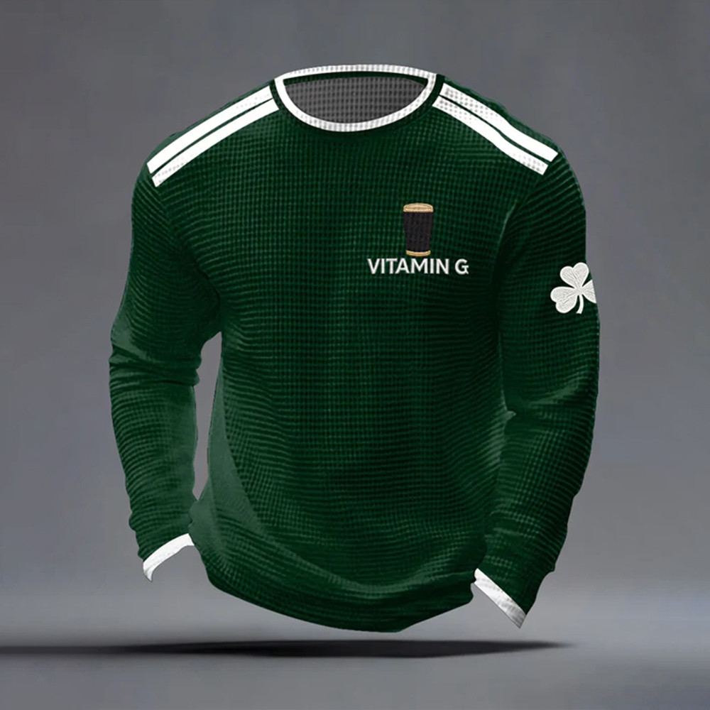 Vitamin G Saint Patrick's Day 2026 Long Sleeve Shirt Holiday Apparel Gift For Boyfriend