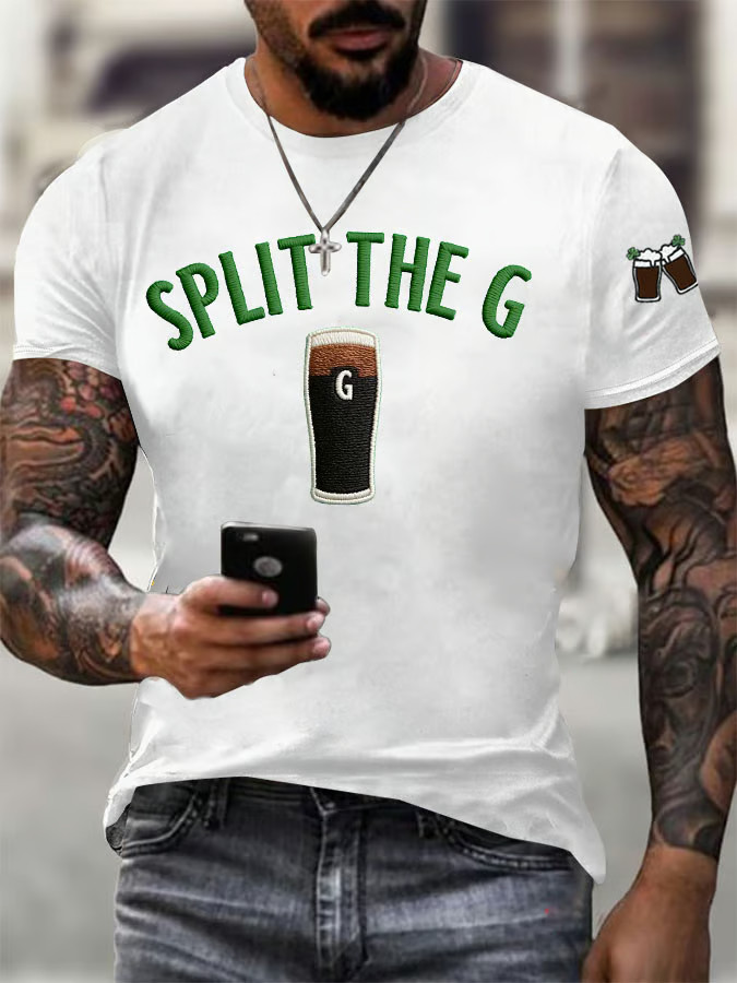 Vitamin G Saint Patrick's Day T-Shirt Split The G St Patrick's Day Shirt Gifts For Dad