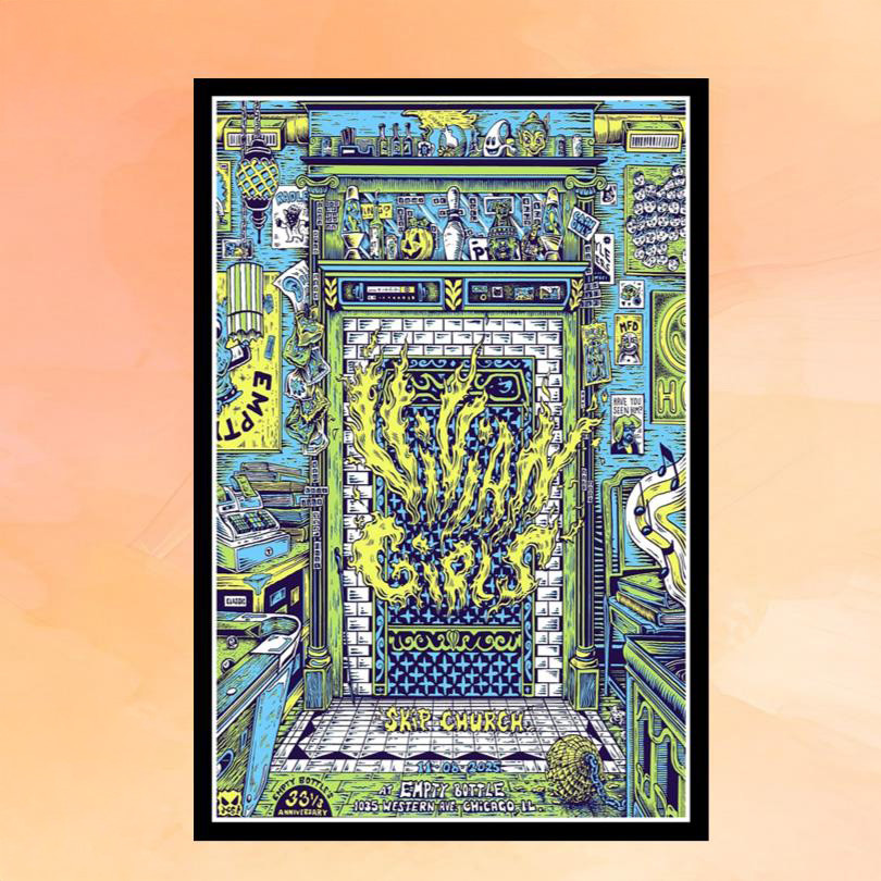 Vivian Girls Empty Bottle Chicago IL November 8 2025 Concert Poster Vivian Girls Merch
