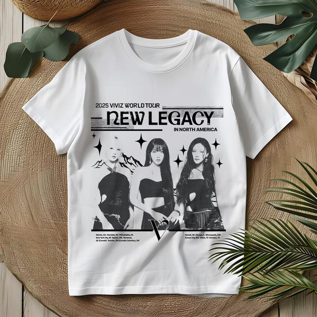 VIVIZ NEW LEGACY T-Shirt Kpop Fan Tee for Girls Retro Y2K Aesthetic Graphic Shirt Eunha SinB VIVIZ NEW LEGACY T-Shirt Kpop Fan Tee for Girls Retro Y2K Aesthetic Graphic Shirt Eunha SinB