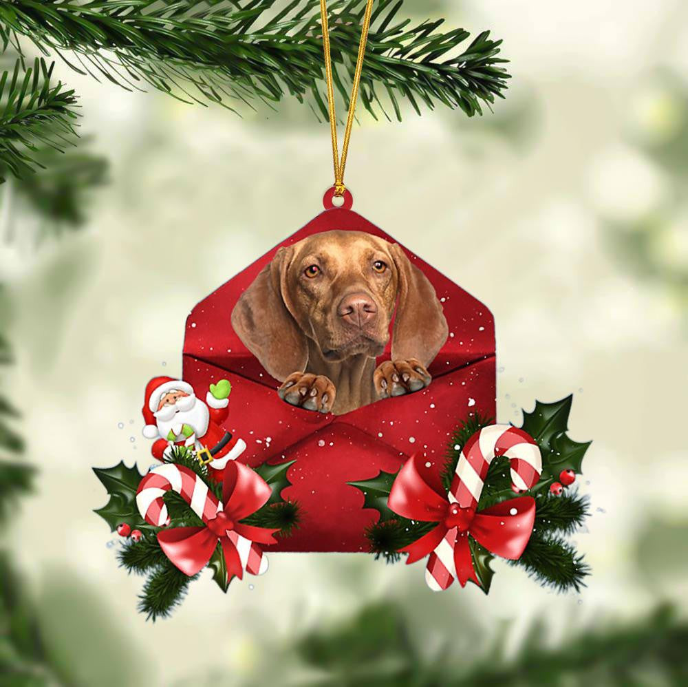 Vizsla Christmas Letter Shaped Ornament  Acrylic Dog Christmas Ornament Xmas Dog Gifts