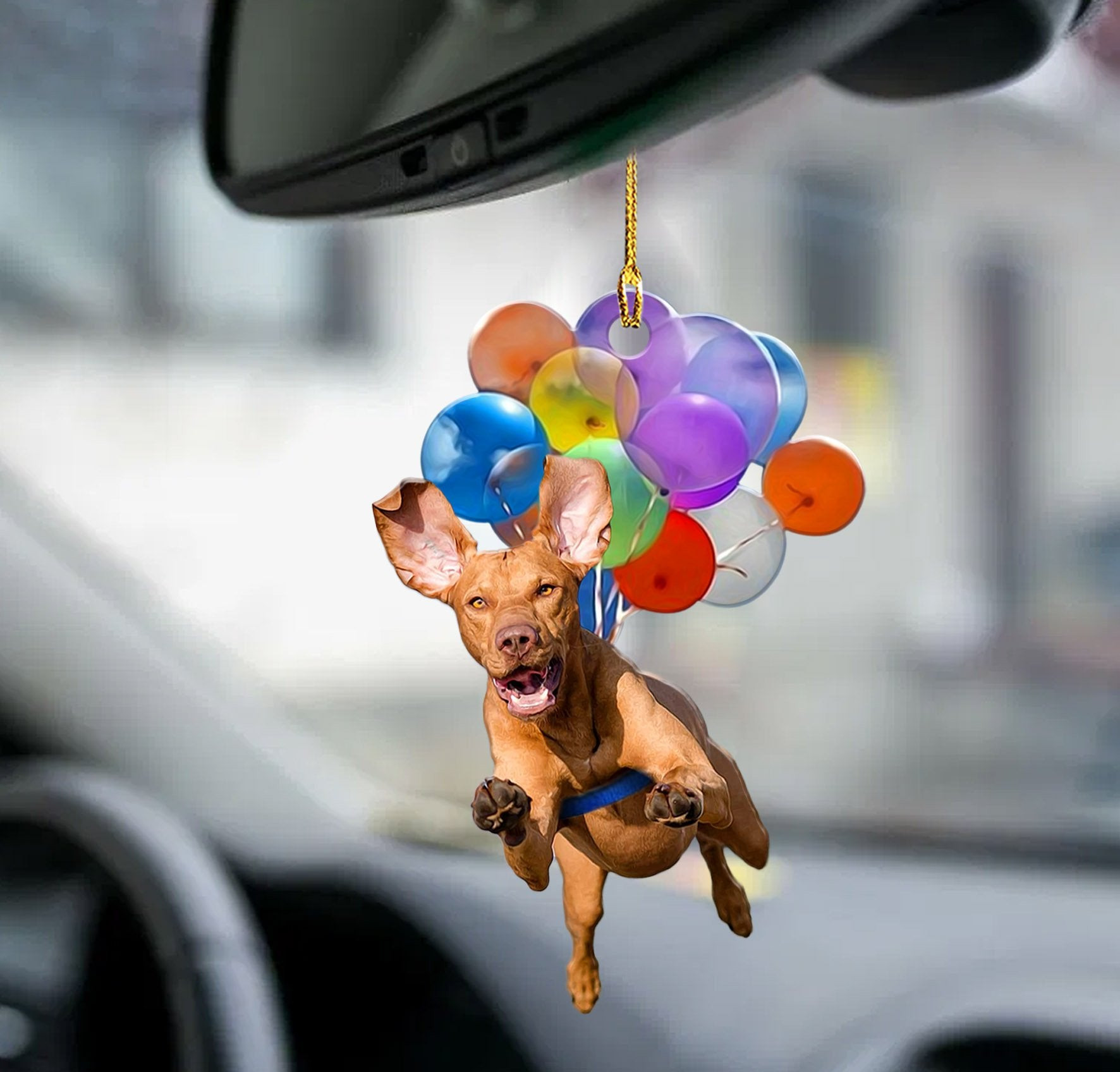 Vizsla Fly With Bubbles Dog Hanging Ornament Dog Ornament Lasfour