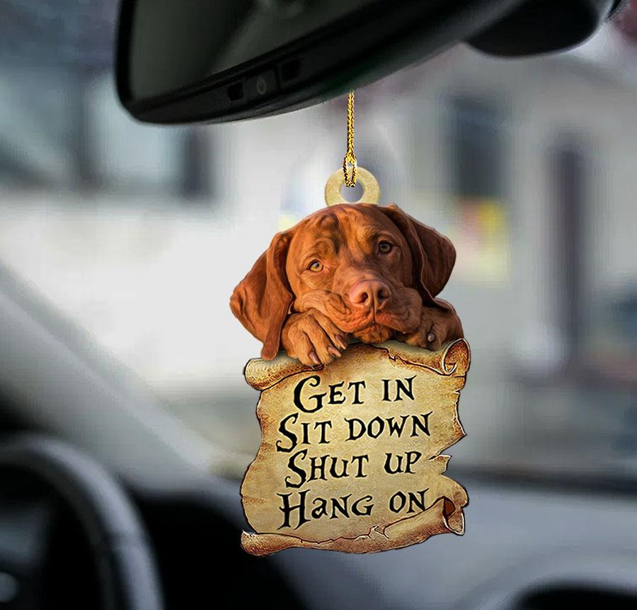 Vizsla get in dog moms two sided ornament cute ornaments for car hanging