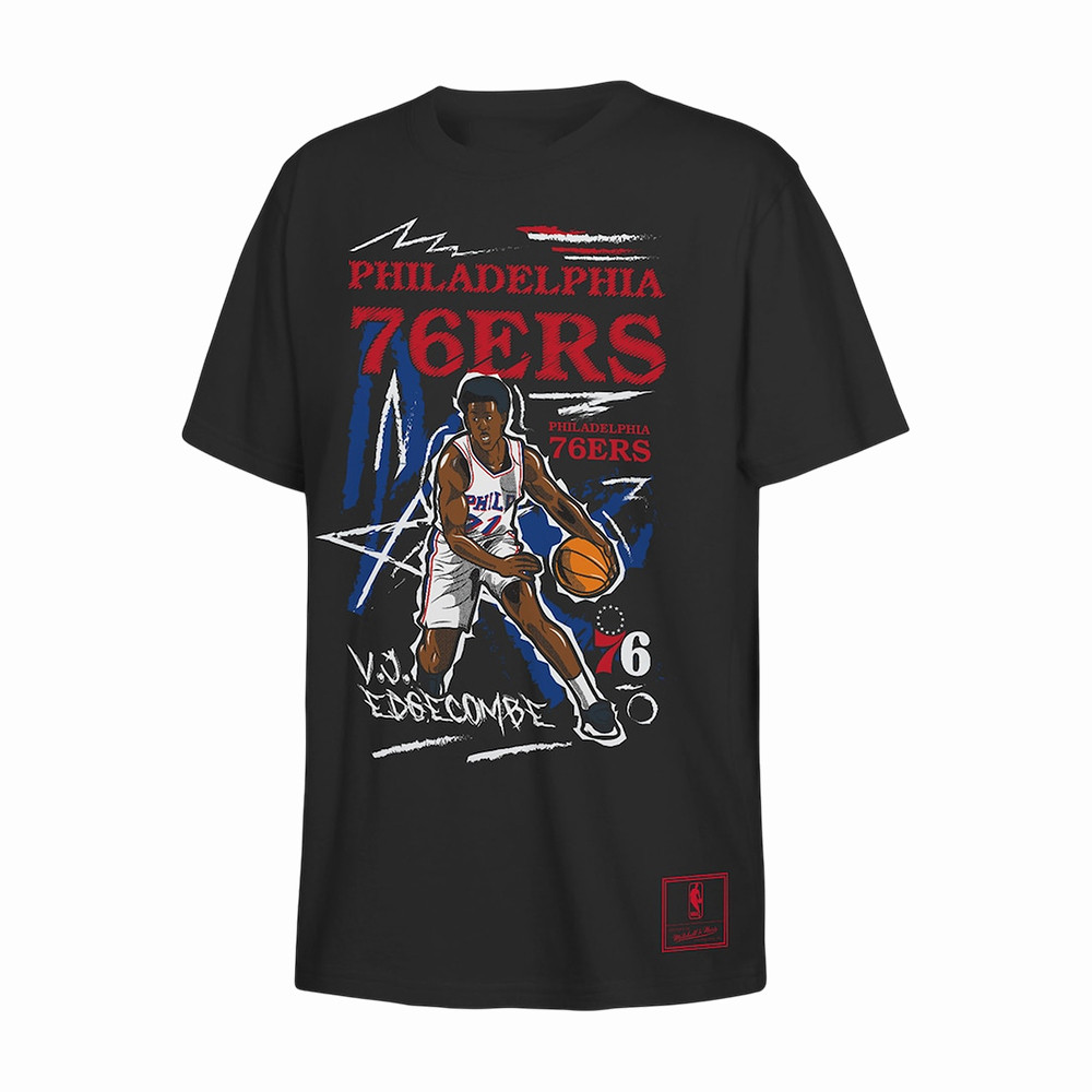 VJ Edgecombe Philadelphia 76ers Basketball T-Shirt Philadelphia 76ers Clothes 2026 NBA Playoffs Gear
