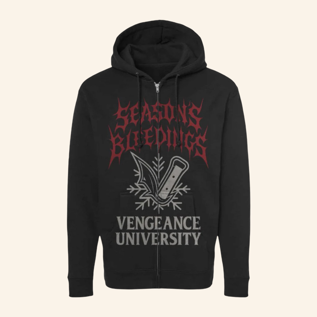 VNGNZ Merch Season's Bleedings Zip Hoodie Christmas Gift Ideas For Boyfriend