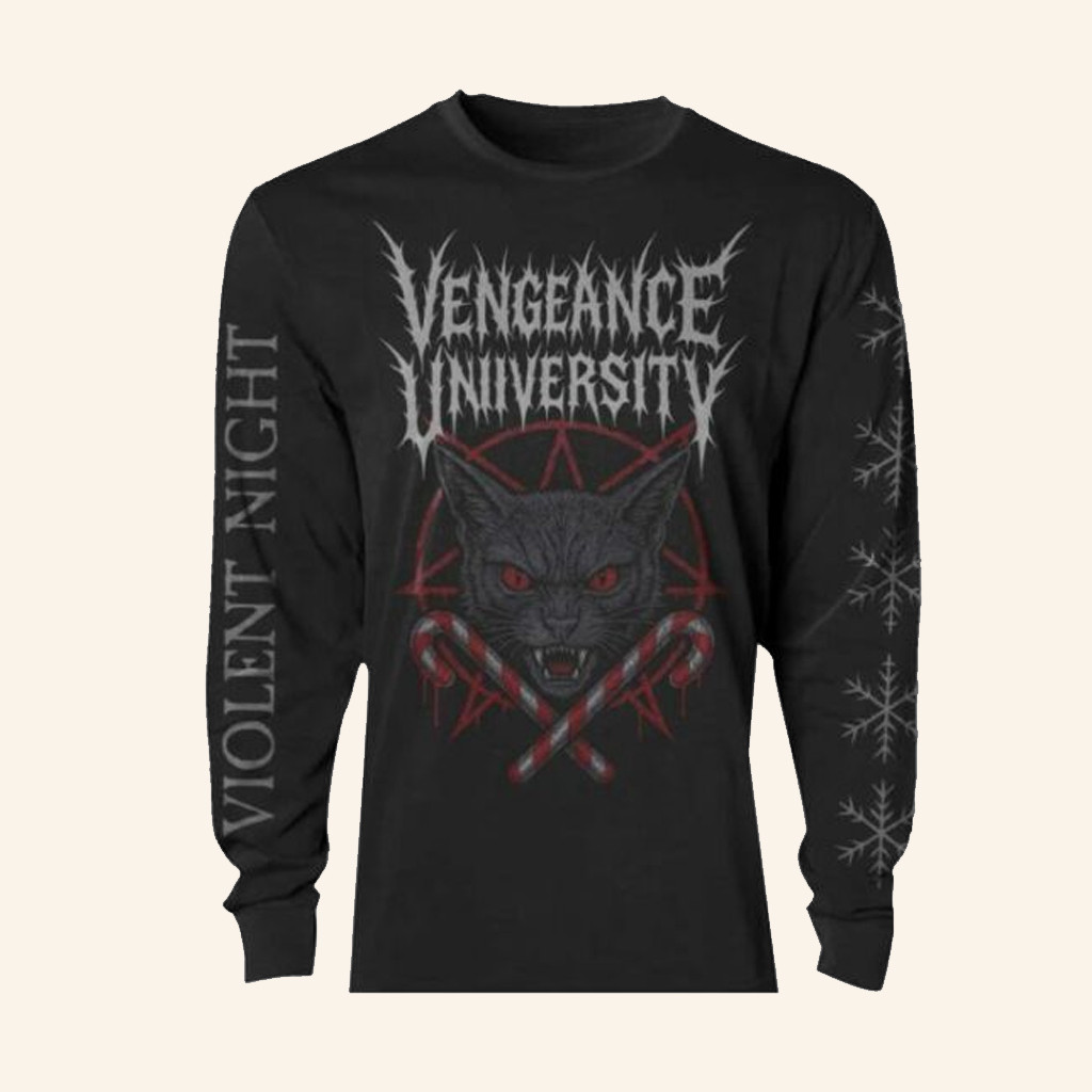 VNGNZ Merch Violent Night Long Sleeve Shirt Christmas Gift Ideas For Son VNGNZ Merch Violent Night Long Sleeve Shirt Christmas Gift Ideas For Son