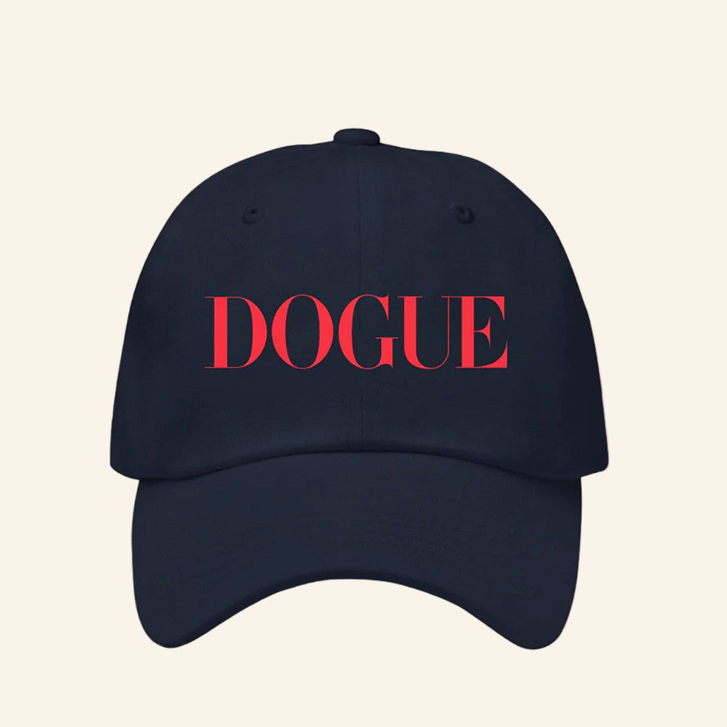 Vogue Merch Dogue Navy Cap With Red Logo Hat Dad Gifts Vogue Merch Dogue Navy Cap With Red Logo Hat Dad Gifts