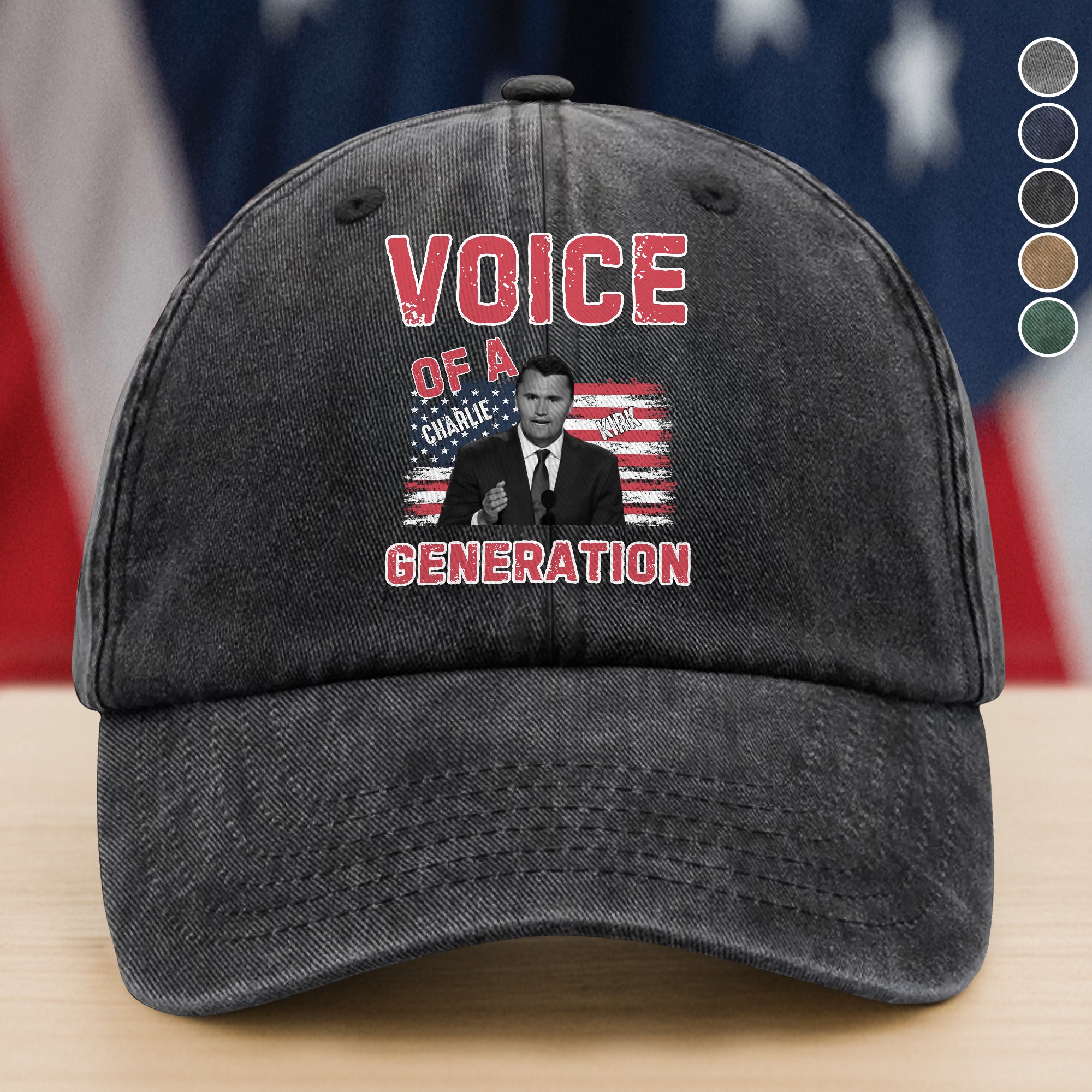 Voice Of A Generation Charlie Kirk Washed Baseball Cap Gift for Grandma Patriot