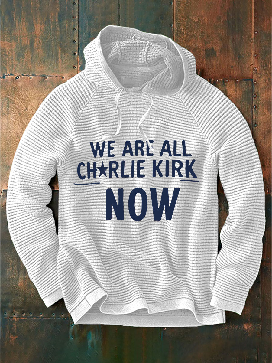 Voice Of Freedom Printed Casual Hoodie White Charlie Kirk American Merch
