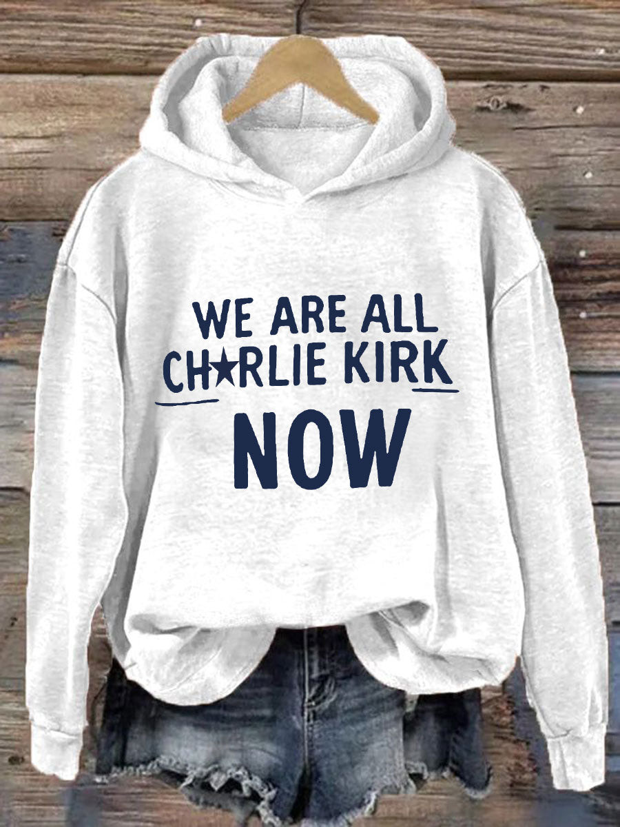 Voice Of Freedom Printed Casual Hoodie White This Is The Turning Point Merch