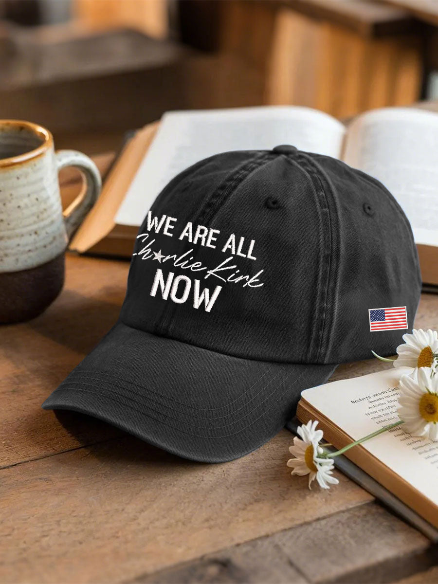 Voice Of Freedom Printed Casual Unisex Hat Black The Charlie Kirk Show Merch