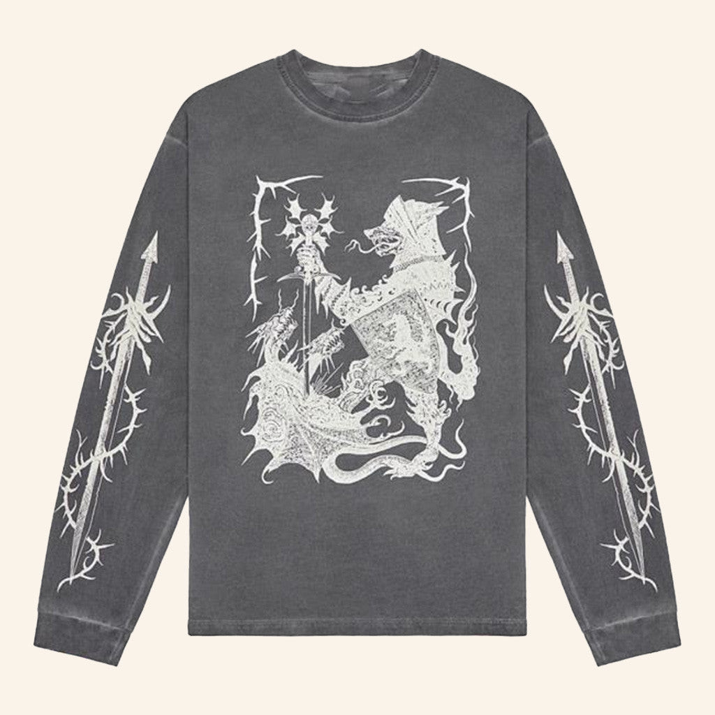 Volchok Merch Warrior Wolf Long Sleeve T-Shirt Gifts For Best Friends Volchok Merch Warrior Wolf Long Sleeve T-Shirt Gifts For Best Friends