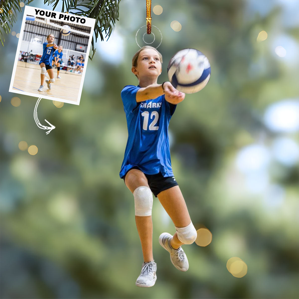 Volley Joy Personalized Photo Mica Ornament Christmas Gift For Volleyball Players Voll