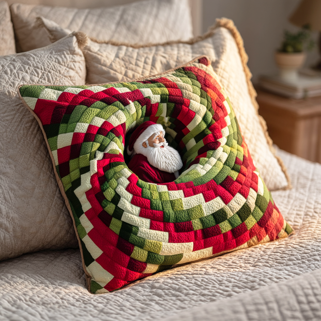 Vortex Santa Dive Quilted Pillow Case Best Christmas Pillow Covers Best Presents For Dog