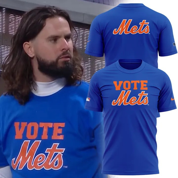 Vote Mets T-Shirt Blue MLB New York NY Mets Merch Baseball Lover Fan Gifts For Him