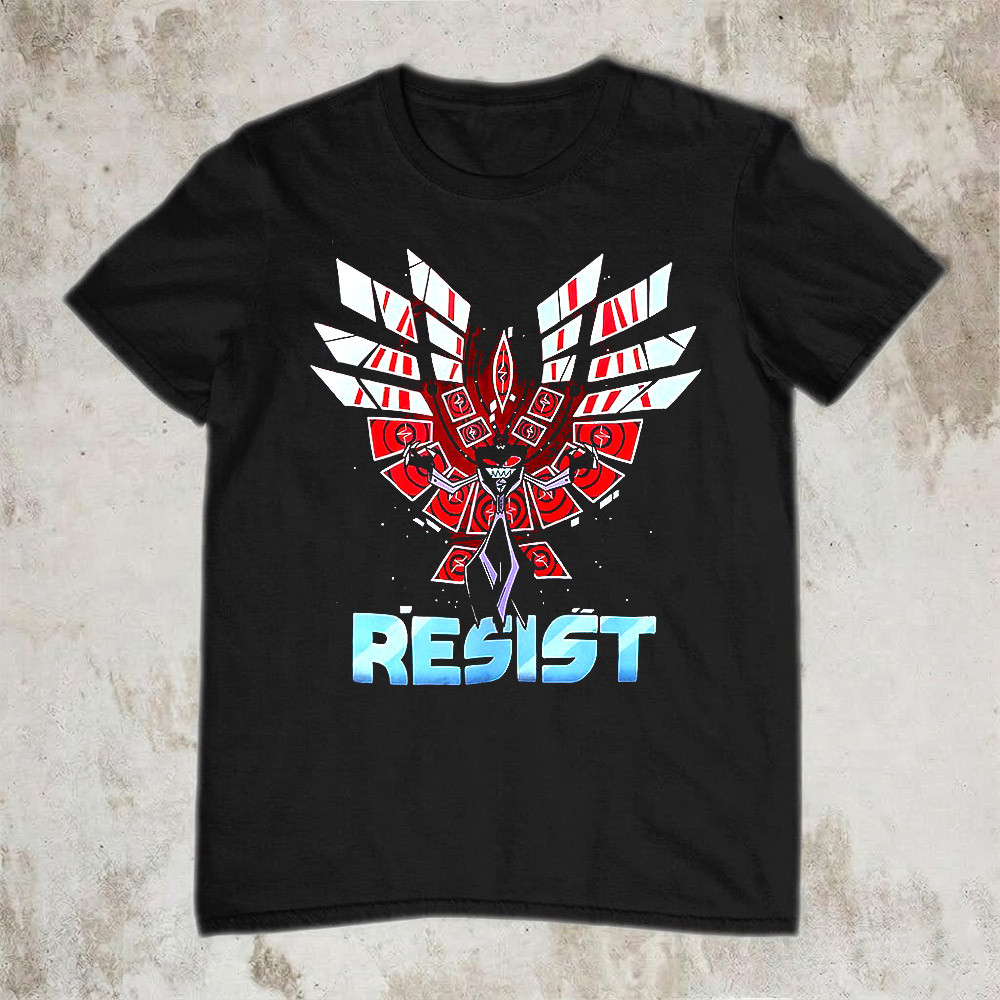 Vox Resist Hazbin Hotel T-Shirt Anime Fan Art Trending Animation Merch Best Gift For Anime Fans