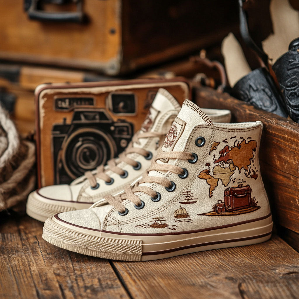 Voyager s Tale Canvas High Tops Merch For Kids