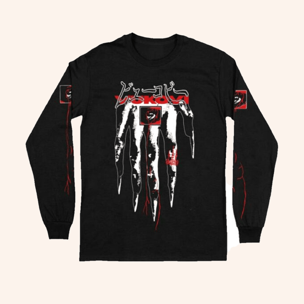 Vukovi UK Merch Hand Black Long Sleeve Shirt Gift For Rock Music Lover Vukovi UK Merch Hand Black Long Sleeve Shirt Gift For Rock Music Lover