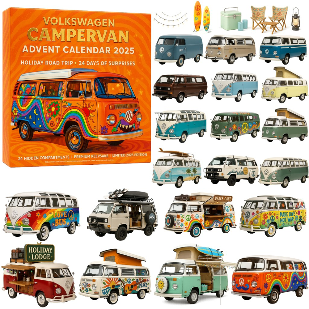 Vw Campervan Advent Calendar 2025 Christmas Countdown Calendar Camping Gifts For Men