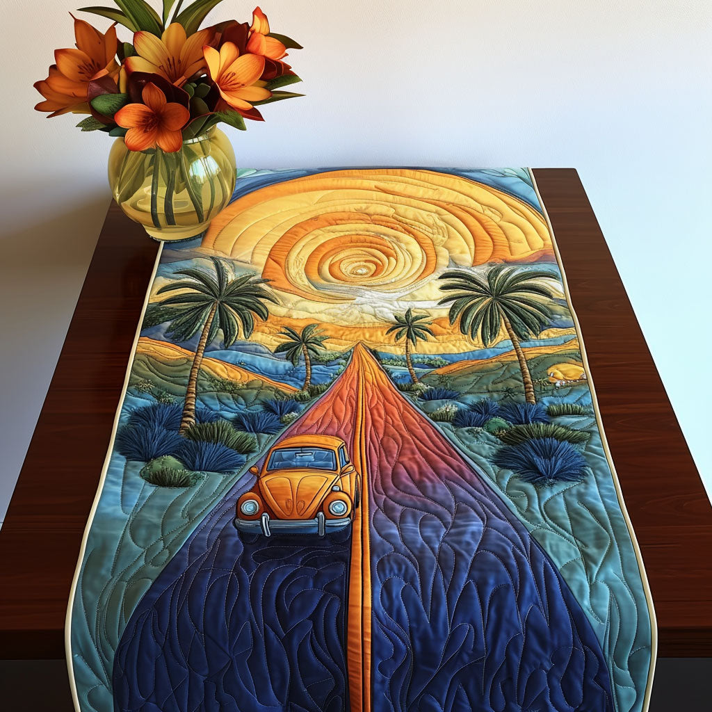 VW Road Adventure Quilted Table Runner Beach Style Table Runner Gift Ideas For Mom