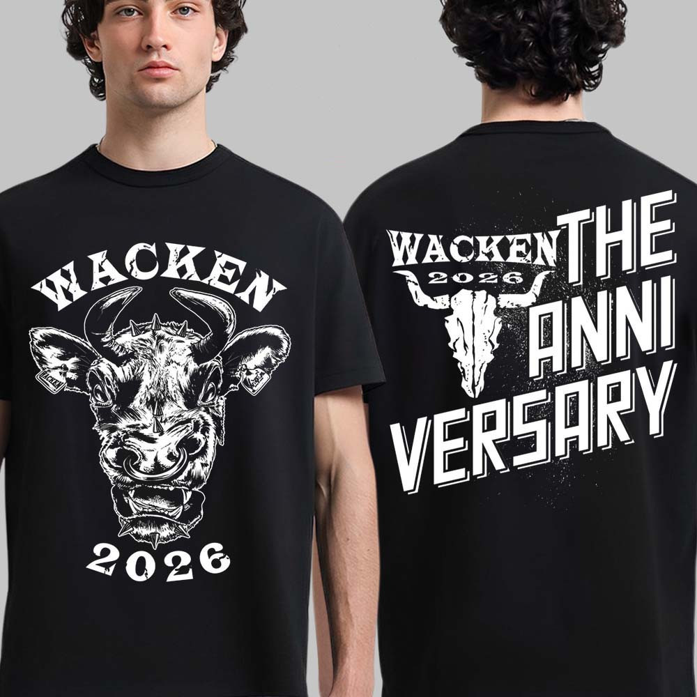 Wacken Open Air 2026 Festival Merch Angry Cow The Anniversary T-Shirt Music Festival Shirt Fan Gift