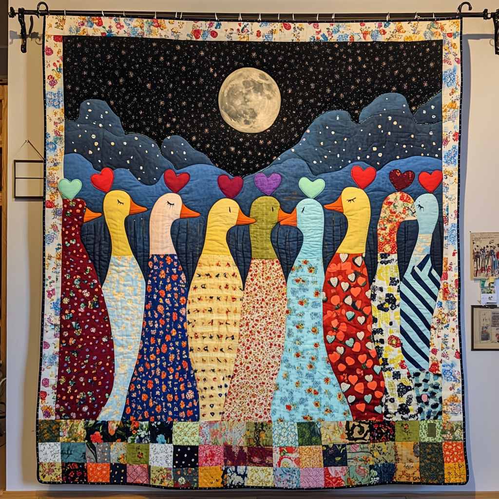 Waddling Waters Quilted Blanket Farm Animal Blanket