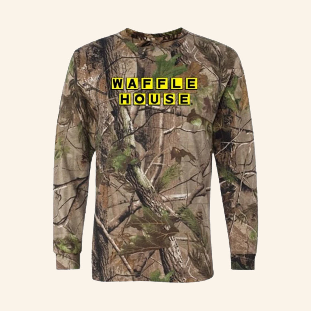 Waffle House Merch Waffle House Camo Long Sleeve T-Shirt Xmas Gifts For Dad Waffle House Merch Waffle House Camo Long Sleeve T-Shirt Xmas Gifts For Dad