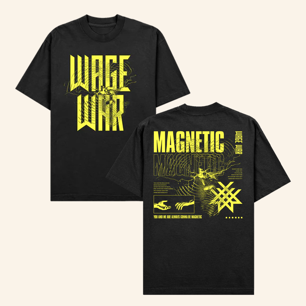 Wage War Band Merch Magnetic T-Shirt Unique Gifts For Music Lovers Wage War Band Merch Magnetic T-Shirt Unique Gifts For Music Lovers