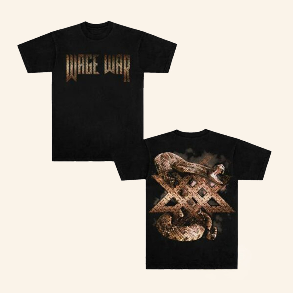 Wage War Band Merch Rattler T-Shirt Music Gift Ideas For Guys Wage War Band Merch Rattler T-Shirt Music Gift Ideas For Guys