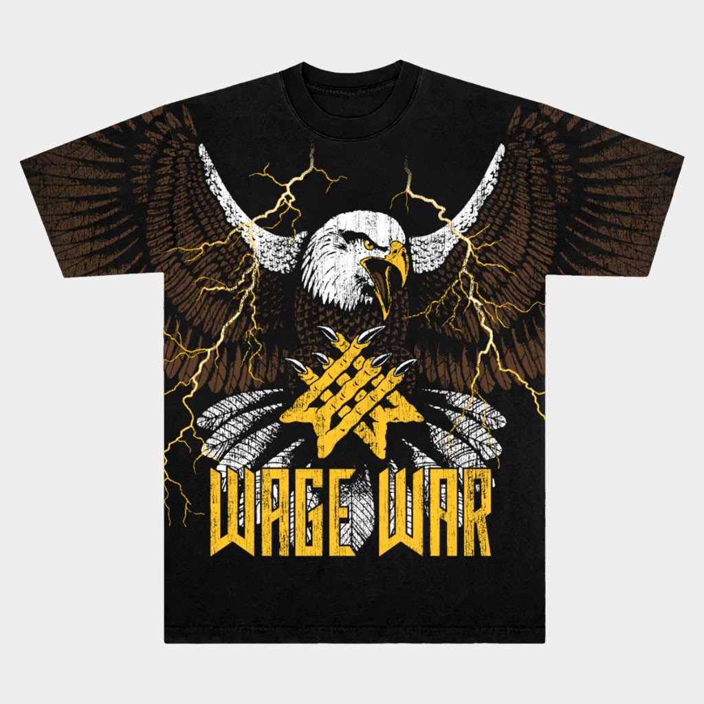 Wage War Merch 2026 Eagle T-Shirt Black Unique Birthday Gift For Husband