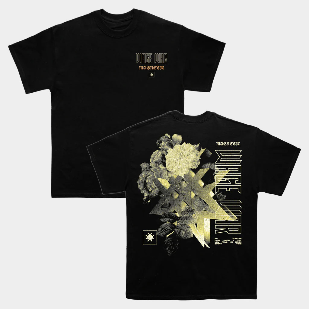Wage War Merch 2026 Flower Waffle T-Shirt Wage War Band Merch Gifts For Music Fans