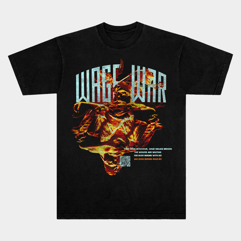 Wage War Merch 2026 Multi Angel T-Shirt Black Music Related Gifts For Guys