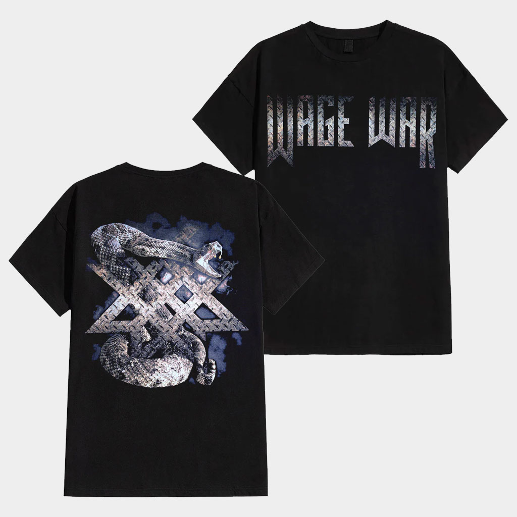 Wage War Merch 2026 Rattlesnake T-Shirt Black Wage War Shirts Gifts For Music Fans