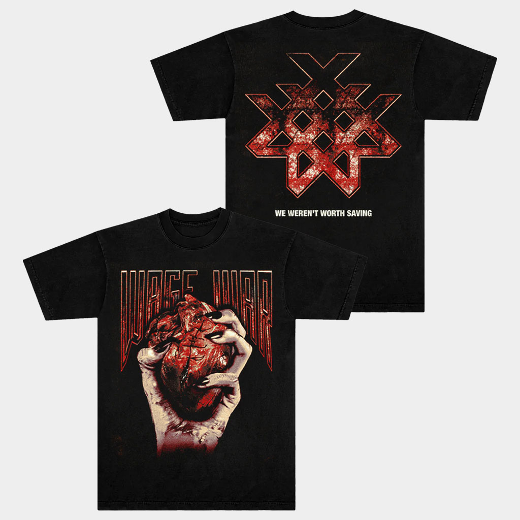 Wage War Merch 2026 Stitch T-Shirt Black We Weren't Worth Saying Shirt Gifts For Music Fans