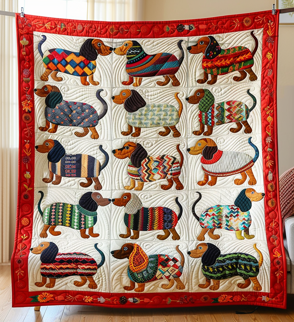 Wagging Tails Quilted Blanket Christmas Gifts For Friends