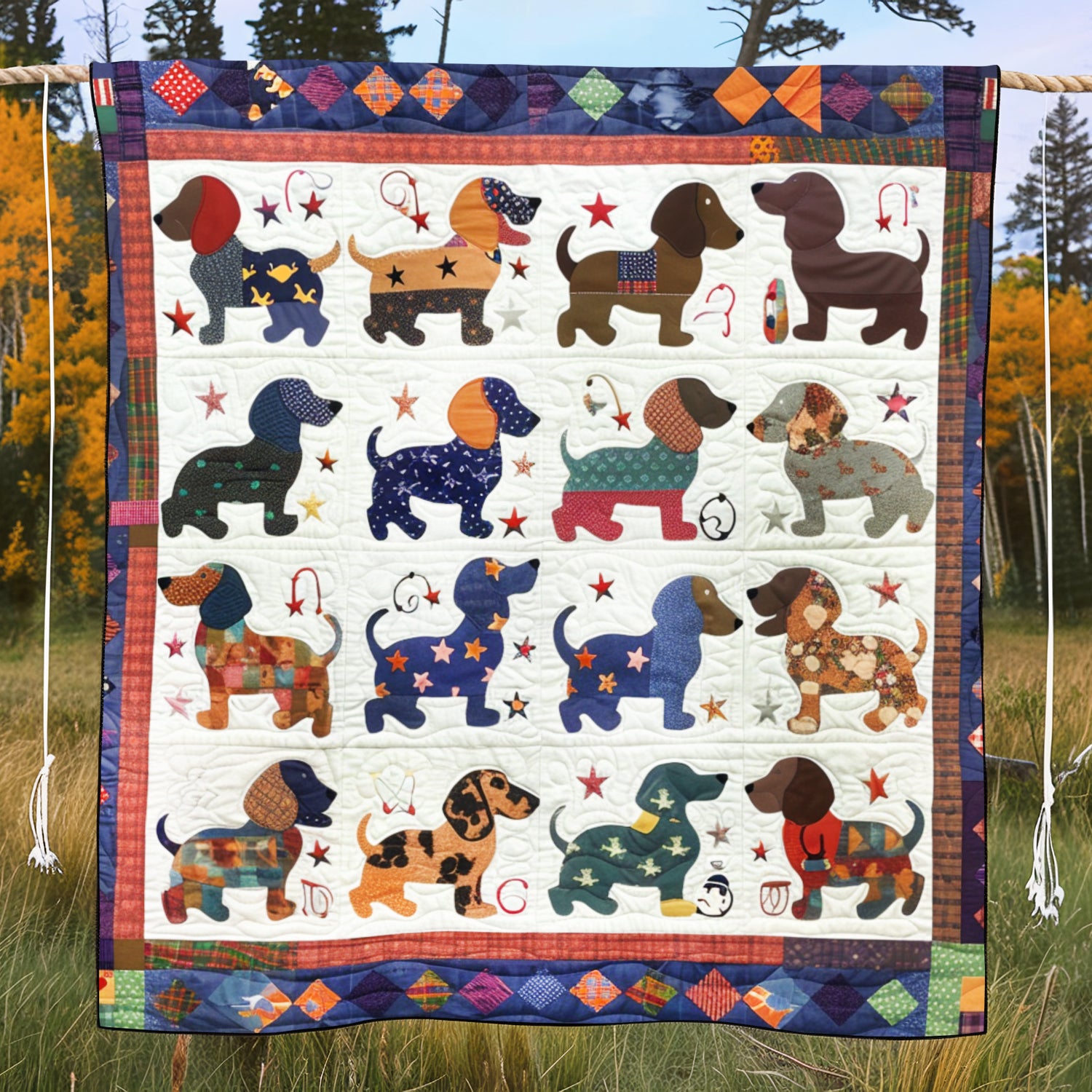 Wagging Tails Quilted Blanket Gifts For Pet Owners