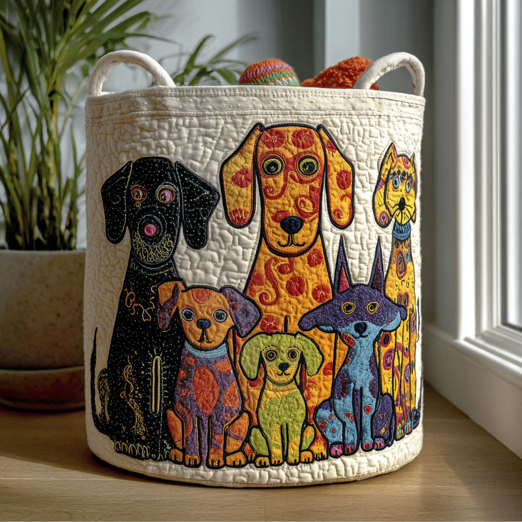 Wagging Wonders Quilted Laundry Basket Mother's Day Merch Gift