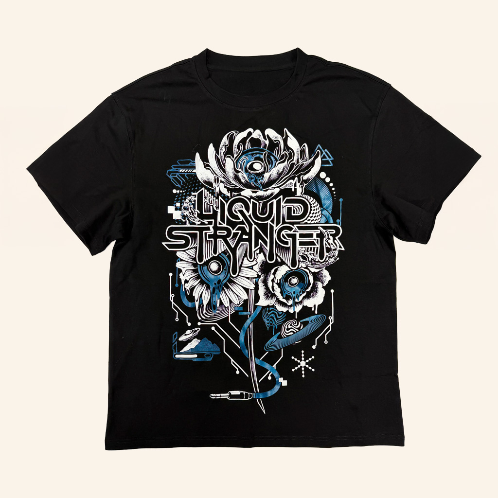 Wakaan Merch Liquid Stranger Floral Foil T-Shirt Christmas Gifts For Sister