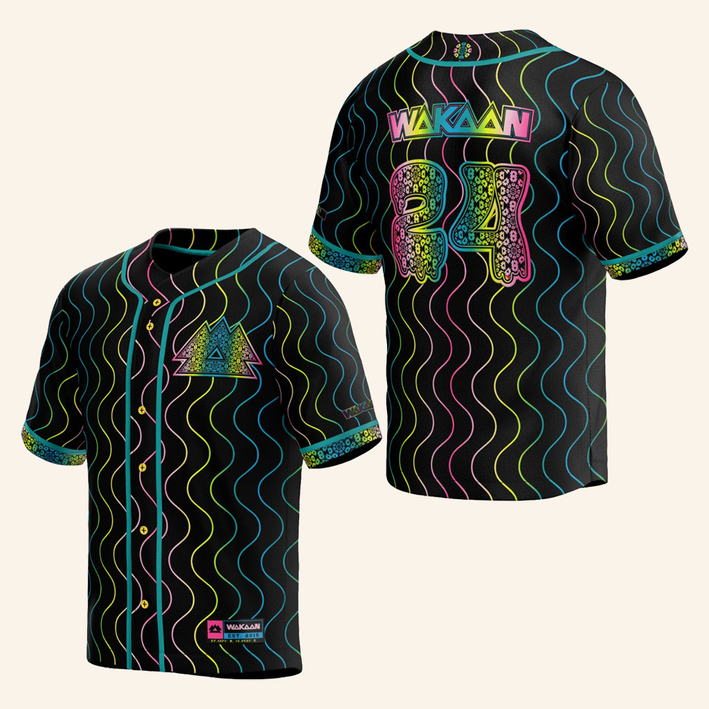 Wakaan Merch WAKWAKAAN Swirl Baseball Jersey Gifts For Music Enthusiasts